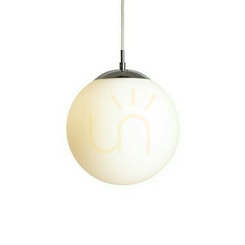Verifica Luna 25 Lampă suspendată din sticlă opală/crom 230 V Led E27 15 W.