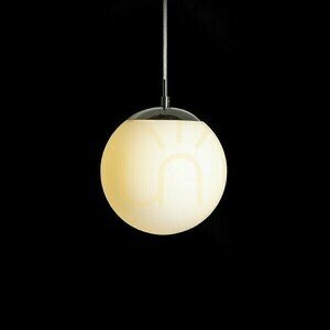 Luna 20 Lampă suspendată din sticlă opală/crom 230 V Led E27 15 W. small 3