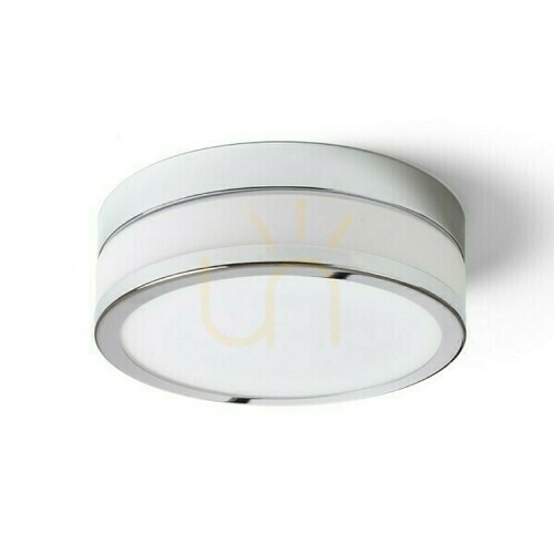 Verifica Cira Led 23 Lampă de plafon pentru baie din sticlă opală/ crom 230 V 12 W Ip44 3000 K