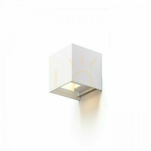 Verifica Tito Sq Dimm lampă de perete pentru exterior Alb 230 V Led 2x3 W Ip65 3000 K