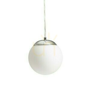 Bolly 17 Lampă suspendată din sticlă opală/crom 230 V Led E27 15 W Ip44 small 1