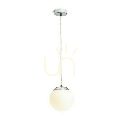 Verifica Bolly 17 Lampă suspendată din sticlă opală/crom 230 V Led E27 15 W Ip44