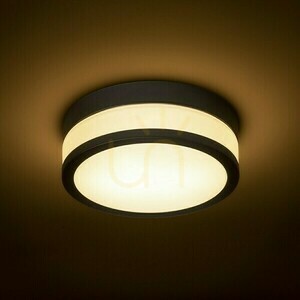 Cira Led 23 Lampă de plafon pentru baie din sticlă opală/neagră 230 V 12 W Ip44 3000 K small 2