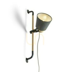Aplică Choupette Adjustable GreyBlack Textil/Lumber 230 V E27 15 W. small 1