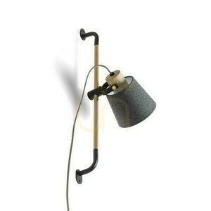 Aplică Choupette Adjustable GreyBlack Textil/Lumber 230 V E27 15 W. small 0