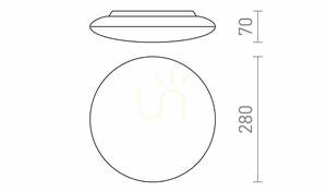 Plafonieră LED Rendl SASSARI R13642, albă, 28 cm, 24 W, 3000 K, IP65 small 2