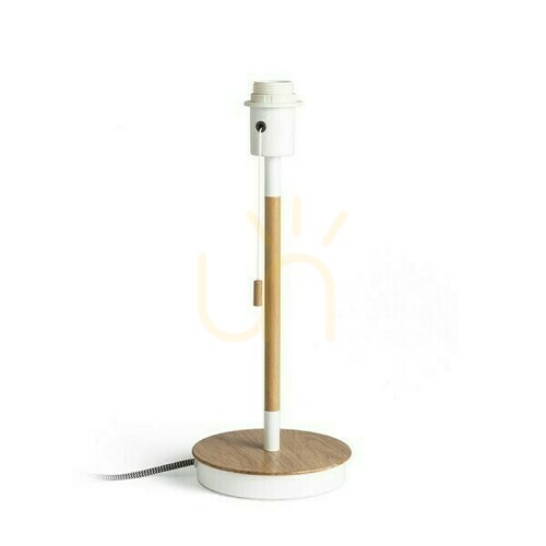 Verifica Bază de lampă de masă KEITH cu USB Rendl alb/fag E27 15 W