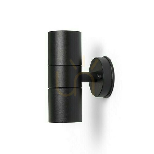 Verifica Lampă de perete pentru exterior Sorano Ii Black Plastic 230 V Led Gu10 2x8 W Ip44