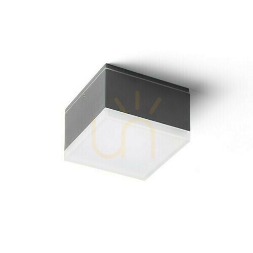 Verifica Plafonds Outdoor Orin Sq Ceiling Anthracite Satin Acrylic 230 V Led 10 W Ip54 3000 K