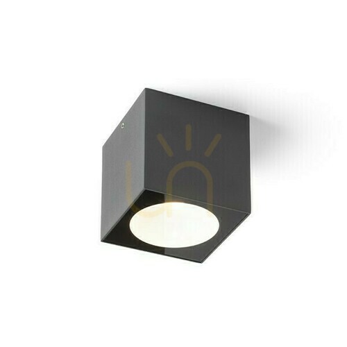 Verifica Plafonduri de exterior Senza Senza Sq Ceiling Anthracite Clear Glass 230 V Led 6 W Ip65 3000 K