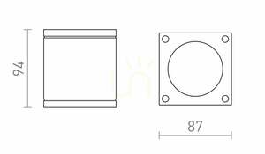 Plafonieră de exterior Rendl RODGE R13510 gri, GU10, IP54 small 3