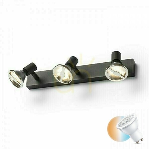 Verifica Lampă de perete Trica Iii Black 230 V Gu10 3x25 W.