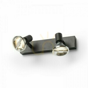 Spot de perete și tavan Rendl TRICA II negru 2 × GU10 2 × 25 W R13374 small 1