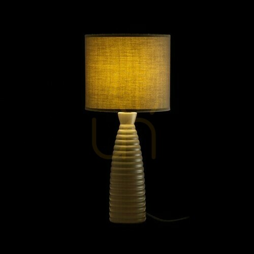 Verifica Lampă de masă Laura Beige Gray 230 V E27 28 W.