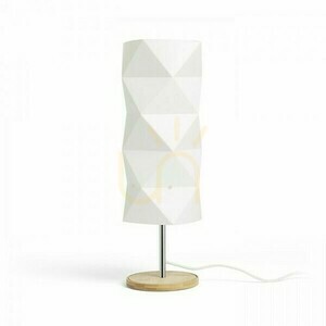 Lampă de masă Zumba Alb PVC/lemn/crom 230 V E14 11 Watt. small 0