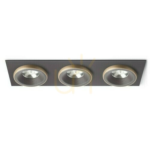 Verifica Sharm Sq Iii Bronz/Aur perlat Aparat de iluminat încastrat 230 V Led 3x10 W 24° 3000 K