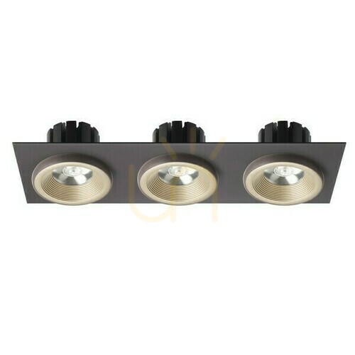 Verifica Sharm Sq Iii Pearl Gold/Bronz Corp de iluminat încastrat 230 V Led 3x10 W 24° 3000 K