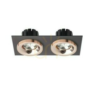 Sharm Sq Ii Negru Cupru/Copru Aparat de iluminat încastrat 230 V Led 2x10 W 24° 3000 K small 1