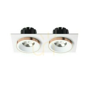 Sharm Sq Ii Corp de iluminat încastrat alb cupru 230 V Led 2x10 W 24° 3000 K small 1