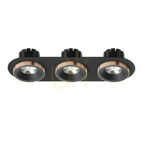 Verifica Sharm R Iii Corp de iluminat încastrat negru/negru cupru 230 V Led 3x10 W 24° 3000 K