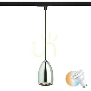 Lampă suspendată Rendl Babades pentru șină monofazată, crom, GU10 max 35 W, suspensie 80 cm small 0