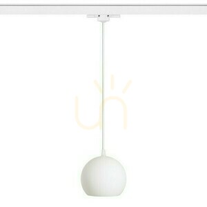 Copa Lampă suspendată Copa pentru șină 3 Phase Opal Glass 230 V E27 28 W. small 1