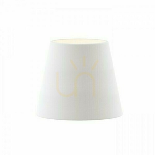 Verifica Abajur, abajur Nizza 18/15 Polycotton alb/alb Pvc Max. 28 W