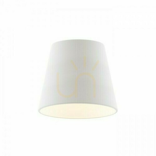 Verifica Abajur, abajur Nizza 18/15 Polycotton alb/alb Pvc Max. 28 W