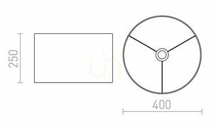 Abajur Rendl RON 40/25 R13050 – polycotton negru, interior din PVC alb, 40 cm small 2