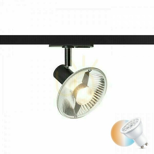 Verifica Trica Spotlight pentru 1 fază Negru 230 V Gu10 50 Watt Bus.