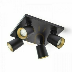 Kenny Iv Lampă de plafon montată la suprafață negru/auriu 230 V Gu10 4x35 W. small 1