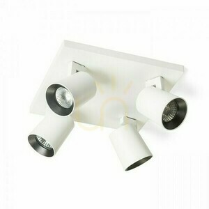 Lampă de plafon Rendl KENNY IV albă/neagră 4 x GU10 4 x 8 W small 2