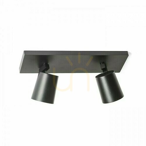 Verifica Lampă de suprafață Kenny Ii Black/Gold 230 V Gu10 2x35 Watt.