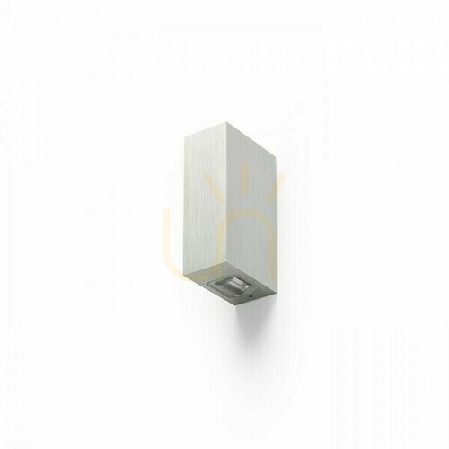Verifica Lampă de perete în aer liber Nick Ii Aluminiu periat 230 V Led 2x3 W 10° Ip54 3000 K