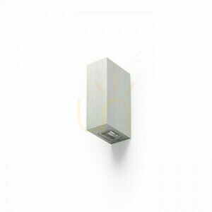Lampă de perete în aer liber Nick Ii Aluminiu periat 230 V Led 2x3 W 10° Ip54 3000 K small 1