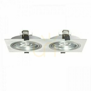 Pasadena Corp de iluminat de încastrat G53 Sq Ii aluminiu periat 12 V 2x50 W. small 2