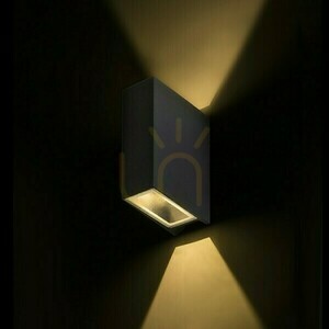 Lampă de perete pentru exterior Ukko Black 230 V Led 2x3 W 55° Ip54 3000 K small 1