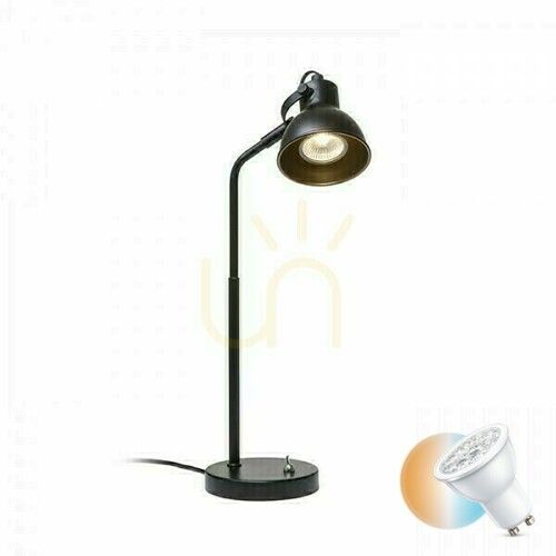 Verifica Lampă de masă Rosita Negru/Aur 230 V Led Gu10 9 W.