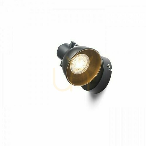 Verifica Rosita I lampă de perete Negru/Aur 230 V Led Gu10 9 W.