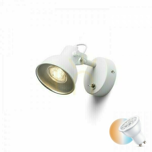 Verifica Aplică de perete Rosita I lampă de perete Alb/Griul argintiu 230 V Led Gu10 9 W.