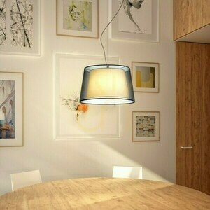 Lampă suspendată Esplanade Lampă suspendată negru/alb crom transparent 230 V E27 42 W. small 1