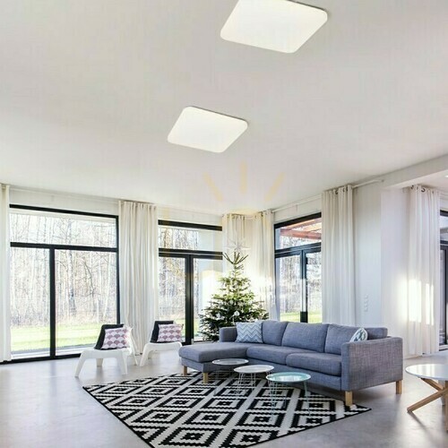 Verifica Plafond Sempre Sq 63 Plafon cu senzor Acrilic Milky 230 V Led 76 W 3000 K
