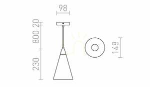 Lampă suspendată Rendl HEIDI R12380 din beton și lemn, E27, 14,8 cm small 7