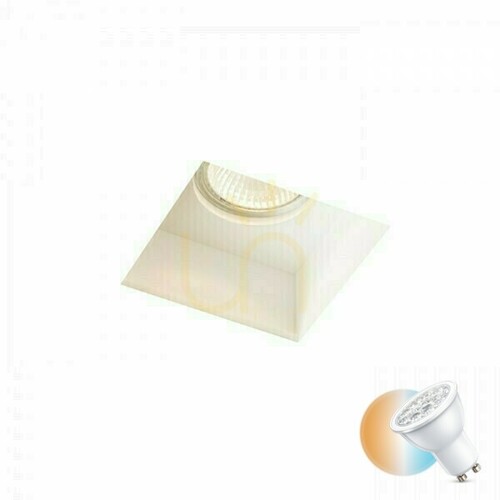 Verifica Corp de iluminat Dag Sq Recessed Gypsum 230 V Gu10 35 W.