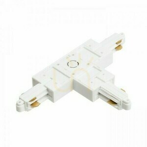 Conector T cu alimentare Rendl 1F R12272 alb, polaritate stânga small 1