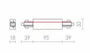 Conector drept lung cu alimentare Rendl 1F R12264, negru, 230 V small 2