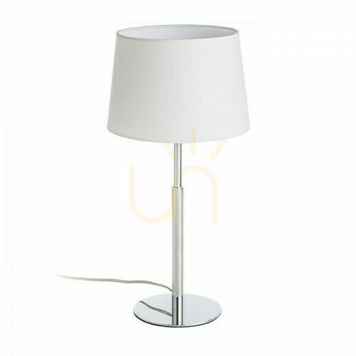 Verifica Broadway Lampă de masă alb cromat 230 V E27 42 W.