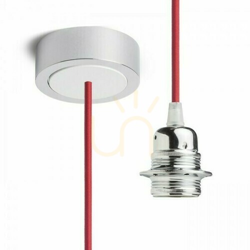 Verifica Set suspendat Rendl HEX CHROME roșu R11937 E27 15 W