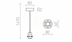 RENDL HEX WHITE R11925 set suspensie alb, cablu lime, crom E27 3 RENDL HEX WHITE R11925 set suspensie alb, cablu lime, crom E27 small 3
