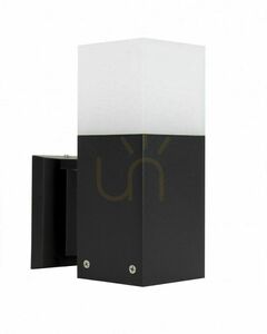 Aplica perete exterior SU-MA CUBE negru 20W aluminiu CB-K BL small 0